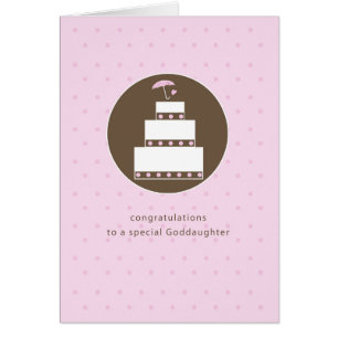 Goddaughter, Bridal Shower Cake Congratulations