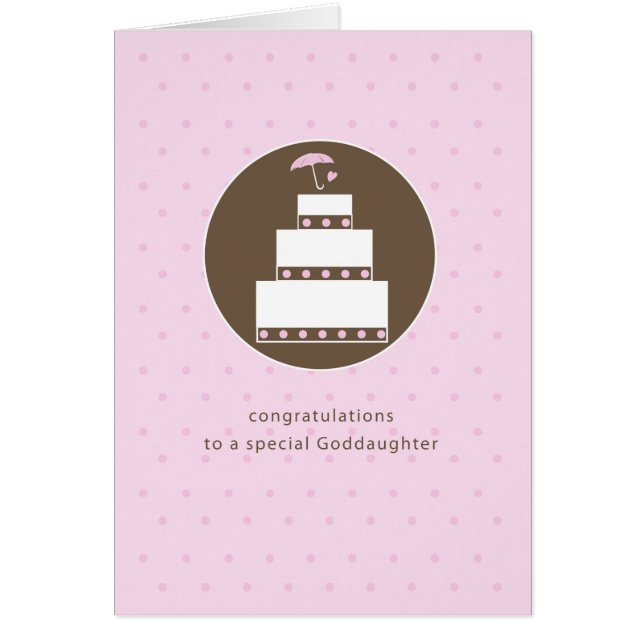 Goddaughter, Bridal Shower Cake Congratulations (Front)