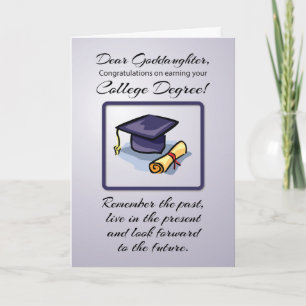 Goddaughter, College Graduation, Remember the Past Card