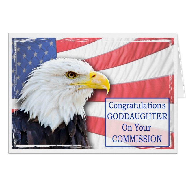 Goddaughter,commissioning with a bald eagle (Front Horizontal)