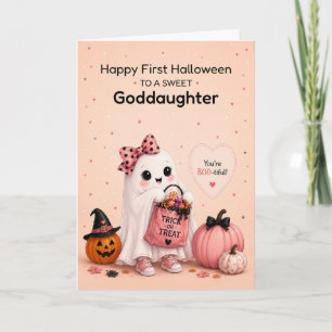 Goddaughter First Halloween Cute Ghost Card