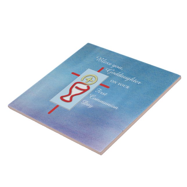 Goddaughter, First Holy Communion, Turquoise Tile (Side)