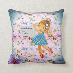 Goddaughter Gift Flower Fairy Communion Baptism Cushion