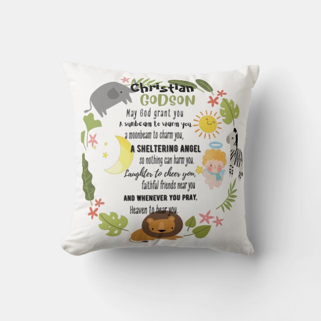 Goddaughter Gift Motivational Encouragement NAMED Cushion (Front)