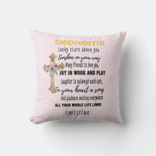 Goddaughter Gift Motivational Encouragement NAMED Cushion