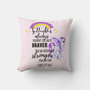 Goddaughter Gift Motivational Encouragement NAMED Cushion
