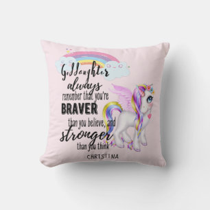 Goddaughter Gift Motivational Encouragement NAMED Cushion
