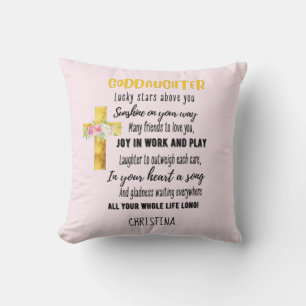 Goddaughter Gift Motivational Encouragement NAMED Cushion