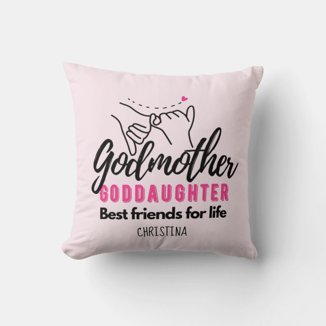 Goddaughter Gift Motivational Encouragement NAMED Cushion (Front)