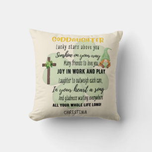Goddaughter Gift Motivational Encouragement NAMED Cushion
