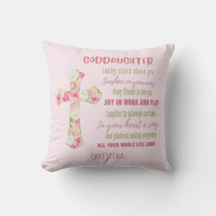 Goddaughter Gift Motivational Encouragement NAMED Cushion
