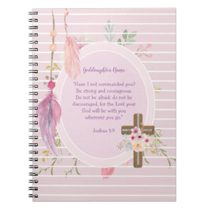 Goddaughter Gift Motivational Words Personalised Notebook