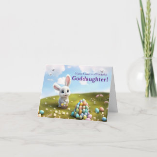 Goddaughter Happy Easter with Happy Easter Bunny  Card