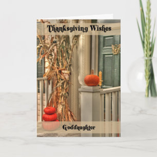 Goddaughter Happy Thanksgiving Holiday Card