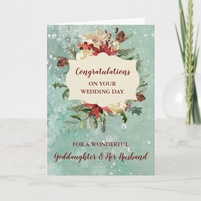 Goddaughter & Her Husband Congratulations Card (Front)
