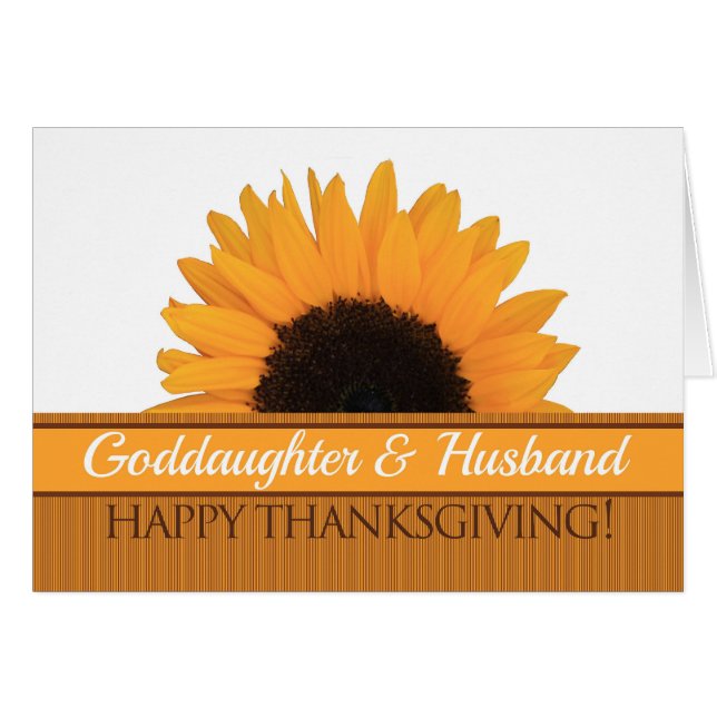goddaughter & husband Thanksgiving Card (Front Horizontal)