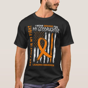 Goddaughter Leukaemia Cancer Awareness American Fl T-Shirt