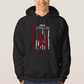 Goddaughter Multiple Myeloma Awareness American Fl Hoodie