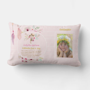 Goddaughter PHOTO Confirmation or Holy Communion Lumbar Cushion