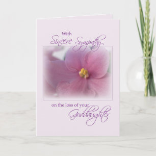 Goddaughter Sympathy, Lilac Card