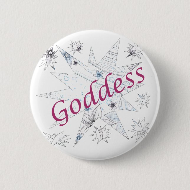 Goddess 6 Cm Round Badge (Front)