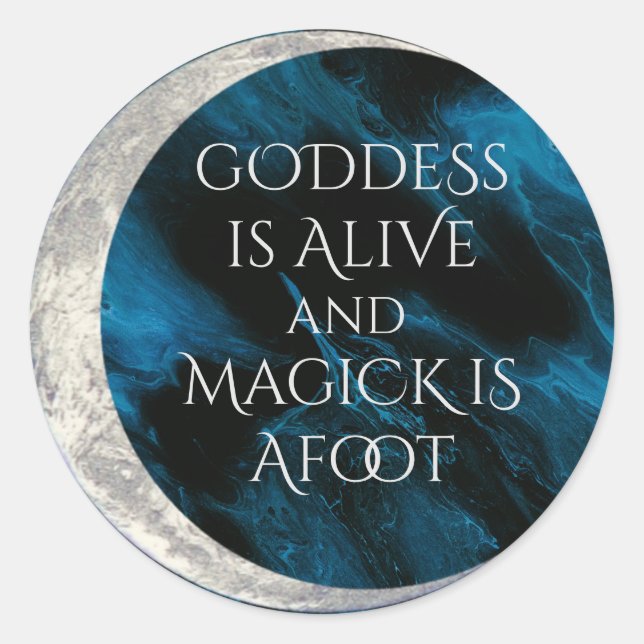Goddess Alive Round Sticker (Front)