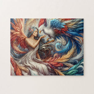 Goddess And Firebird Jigsaw Puzzle