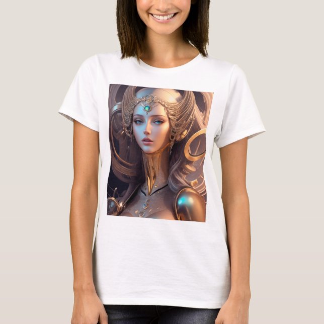 Goddess Aphrodite Cyborg T-Shirt (Front)