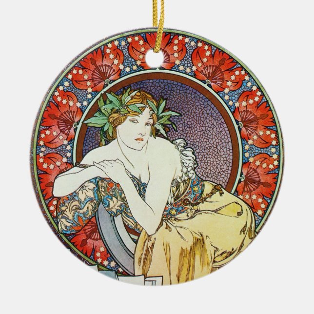 Goddess Artwork Ceramic Tree Decoration (Front)