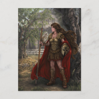 Goddess Athena Postcard by Artist Lindsay Archer