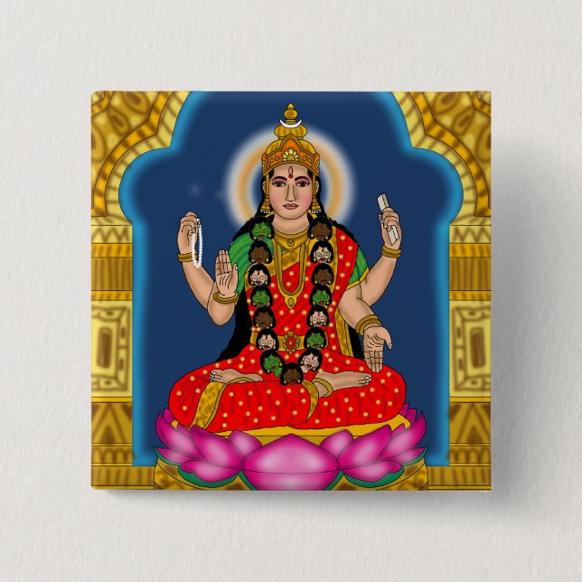 Goddess Bhairavi Button (Front)