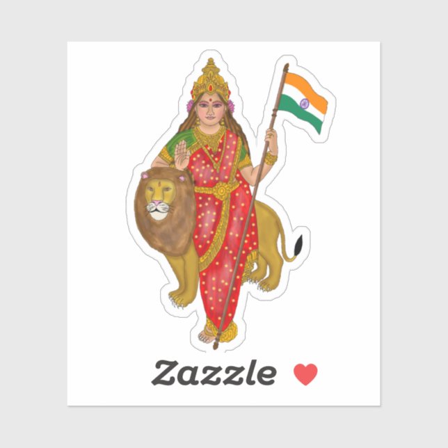 Goddess Bharat Mata Stickers (Sheet)