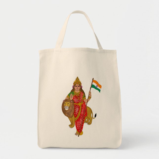 Goddess Bharat Mata Tote Bag (Front)