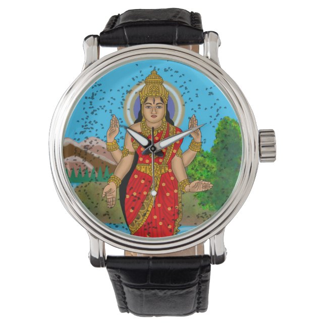 Goddess Bhramari Wall Clock Watch (Front)