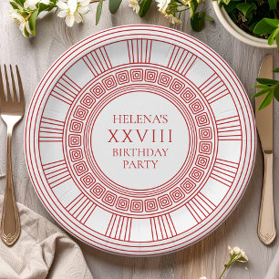 Goddess Birthday Party in pink Paper Plate