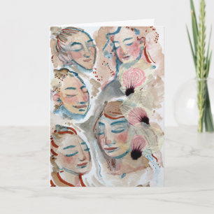 Goddess Bloom Flower Goddesses Nature Lovers Card