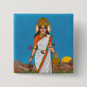 Goddess Brahmacharini Button