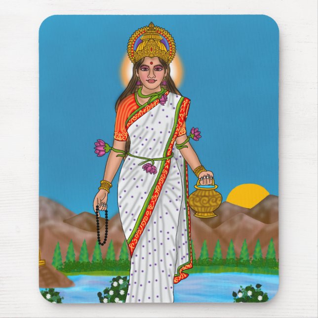 Goddess Brahmacharini Mouse Pad (Front)
