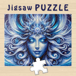 Goddess Celestial Blue Head January - Jigsaw Puzzle