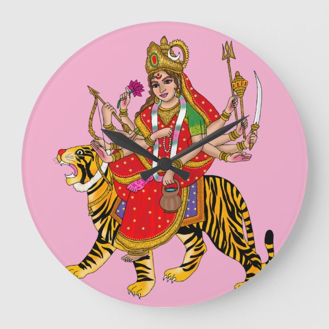 Goddess Chandraghanta Wall Clock (Front)