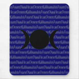 Goddess Chant (dark blue) Mouse Pad
