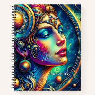 Goddess Colourful Head round Jewellery March -  Notebook