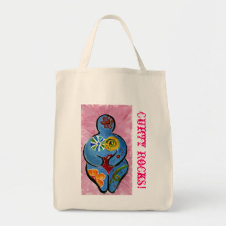 Goddess, Curvy Rocks, grocery tote
