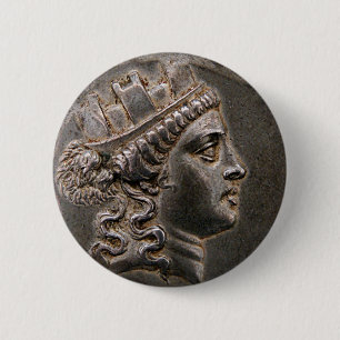 Goddess Cybele Tetradrachm 6 Cm Round Badge