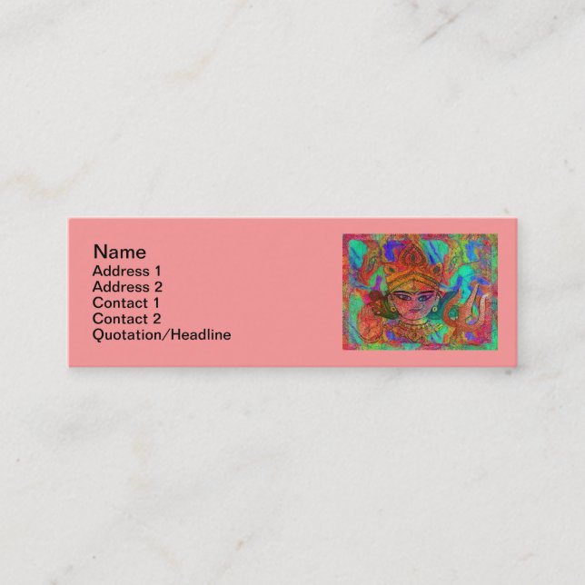 Goddess Durga2 Skinny 3"x1" Business Card (Front)