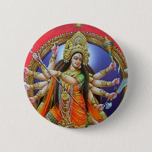 Goddess Durga 6 Cm Round Badge