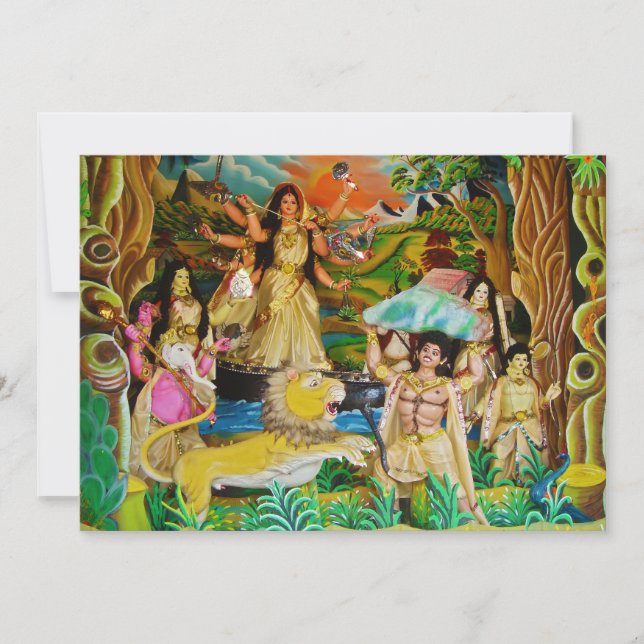 Goddess Durga at Durga festival in Burdwan (Front)