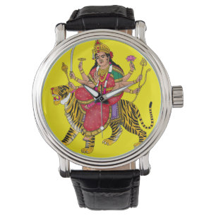 Goddess Durga Clock Watch