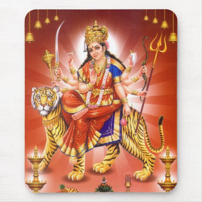 Goddess Durga (Hindu goddess) Mouse Pad (Front)