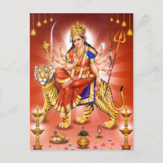 Goddess Durga (Hindu goddess) Postcard